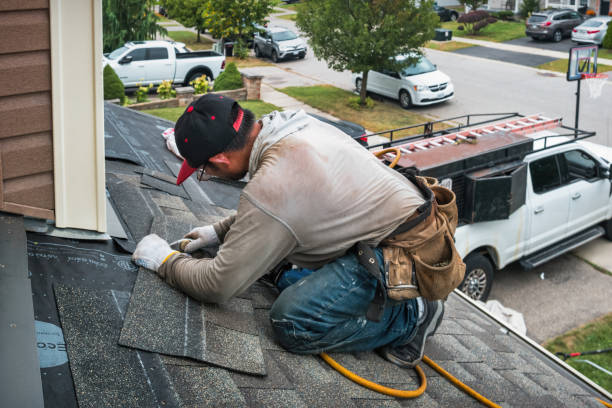 Professional Flat Roof Repair technician working in Wyoming, NY
